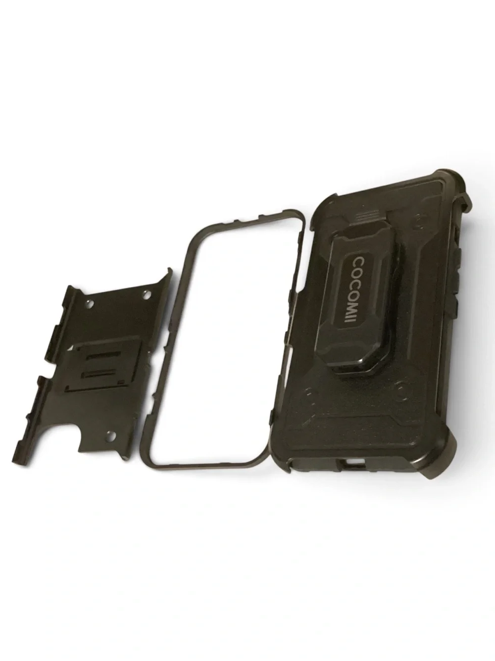 Black Cocomii Rugged iPhone 15 6.1 Case Swivel Belt Clip Holster Shockproof